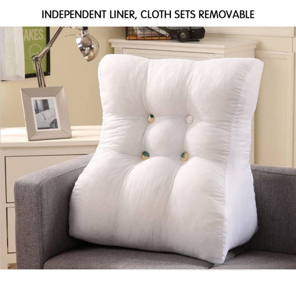 Buttoned Reading Pillow Cushion Cotton Canvas Fabric Forest Symphony - Image 8