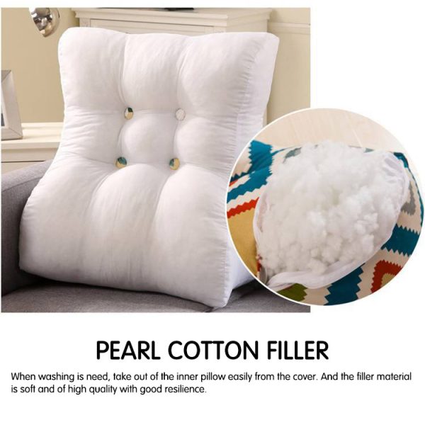 Buttoned Reading Pillow Cushion Cotton Canvas Fabric Forest Symphony - Image 11