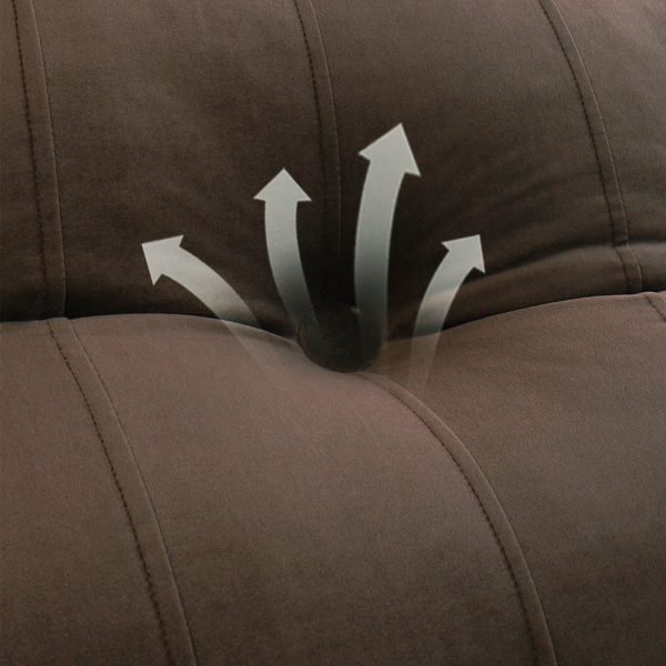 Buttoned Body Pillow Cushion Velvet Fabric Coffee Color - Image 11