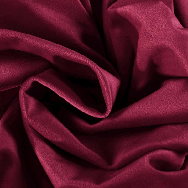 Buttoned Wedge Pillow Cushion Velvet Fabric Red - Image 7
