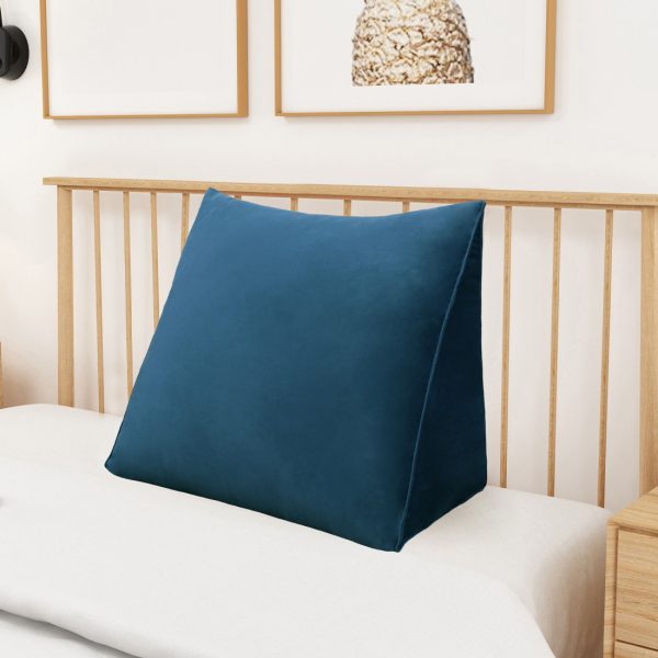 Reading Pillow Cushion Velvet Fabric Blue - Image 7