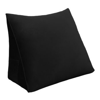 Reading Pillow Cushion Velvet Fabric Black