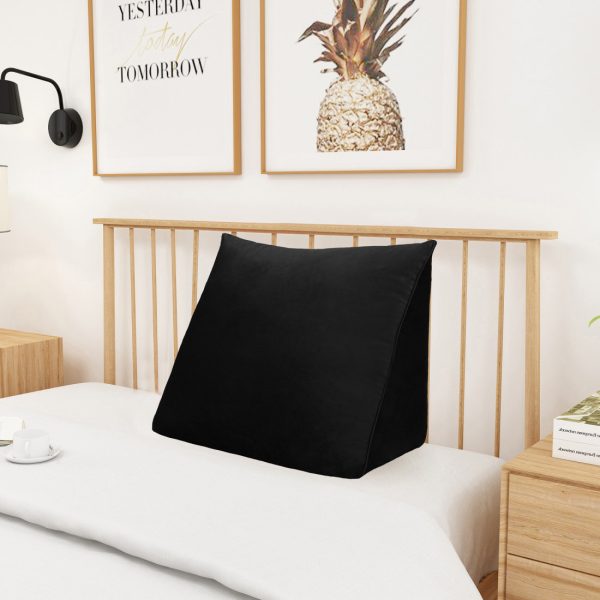 Reading Pillow Cushion Velvet Fabric Black - Image 2