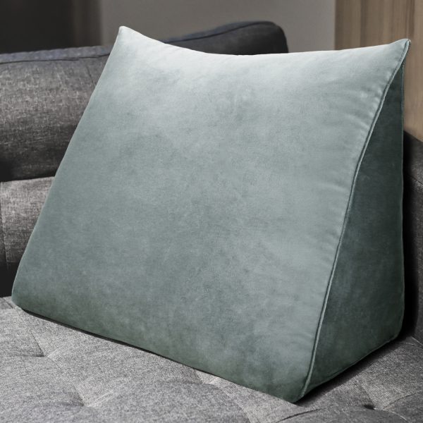 Reading Pillow Cushion Velvet Fabric Gray - Image 2