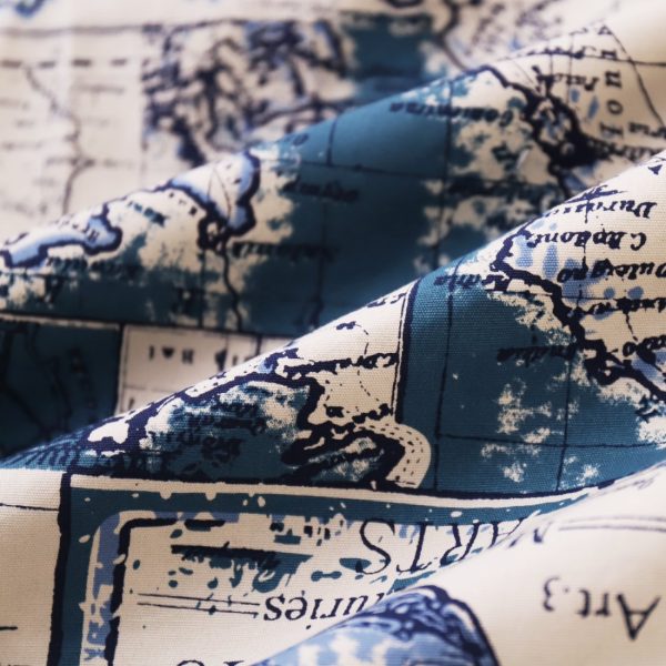 Reading Pillow Cushion Cotton Canvas Fabric Nautical Chart - Image 6