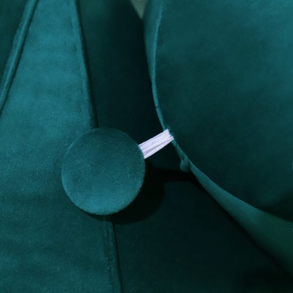 Detachable Neck Roll Reading Pillow Cushion Velvet Fabric Cyan - Image 9