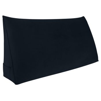 Wedge Pillow Cushion Velvet Fabric Black