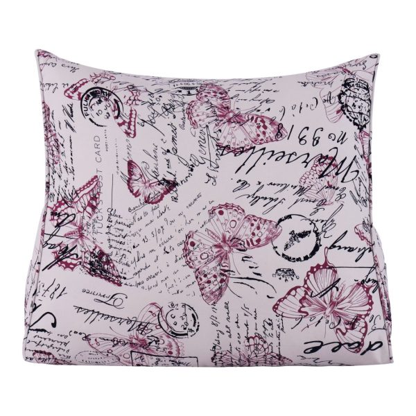 Reading Pillow Cushion Cotton Canvas Fabric Red Butterfly - Image 5