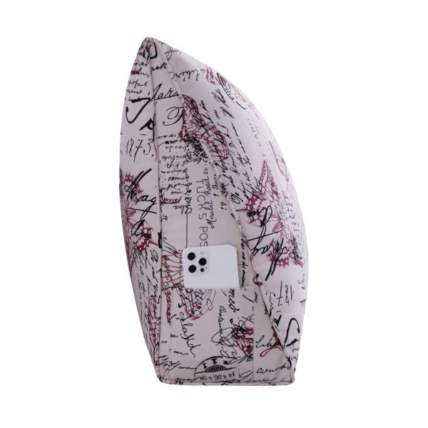 Reading Pillow Cushion Cotton Canvas Fabric Red Butterfly - Image 6